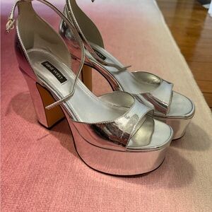 Silver Platform Heels